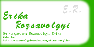 erika rozsavolgyi business card