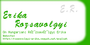 erika rozsavolgyi business card